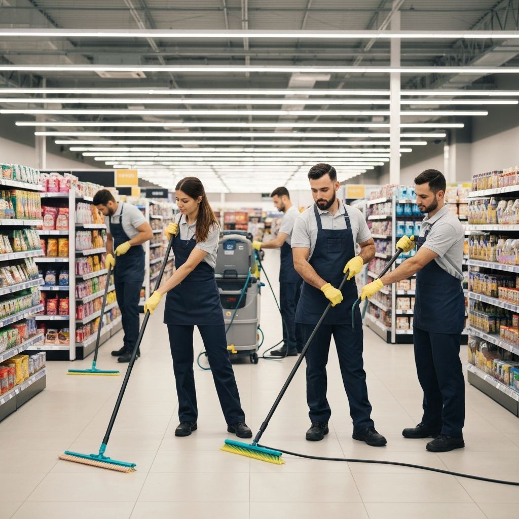 상가 청소 작업