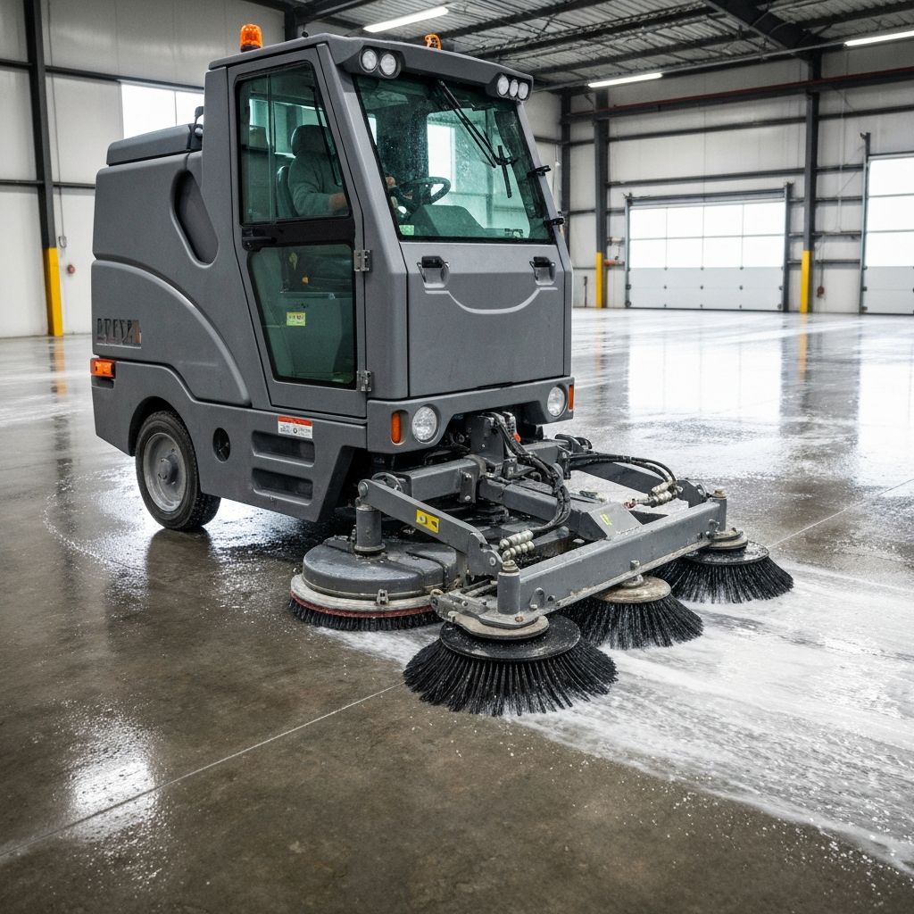 바닥 청소 작업